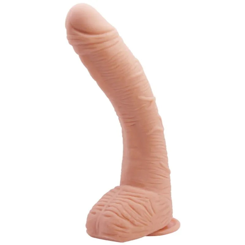gode réaliste ventouse courbée stimulation pointG TPR superdoux texture marbrée tête bulbeuse ventousepuissante mainslibres ergonomique dimensions270mm diamètre50mm compatiblelubrifiant débutant expérimenté