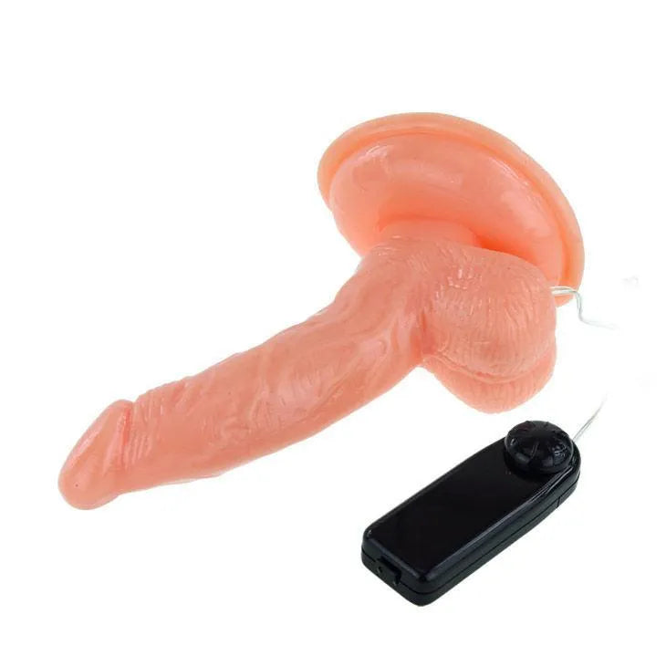 Gode rotatif réaliste incurvé rose texturé avec ventouse et télécommande filaire, stimulation point G, TPR haute qualité.
