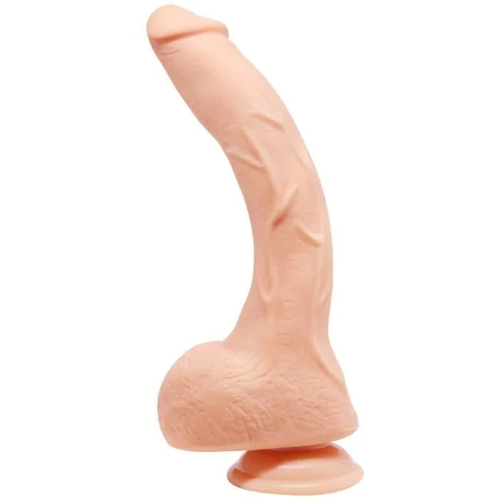 Gode réaliste incurvé ventouse robuste thermoplastique souple texturé ergonomique point G stimulation intense mains libres polyvalent