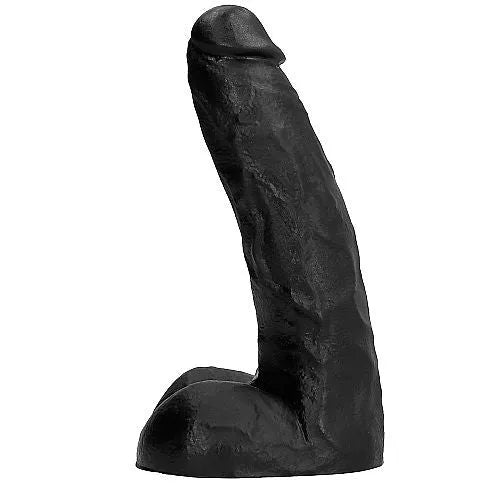 Gode noir flexible 22cm en PVC, texture veinée, hypoallergénique, compatible lubrifiants eau/silicone, plaisir optimal.