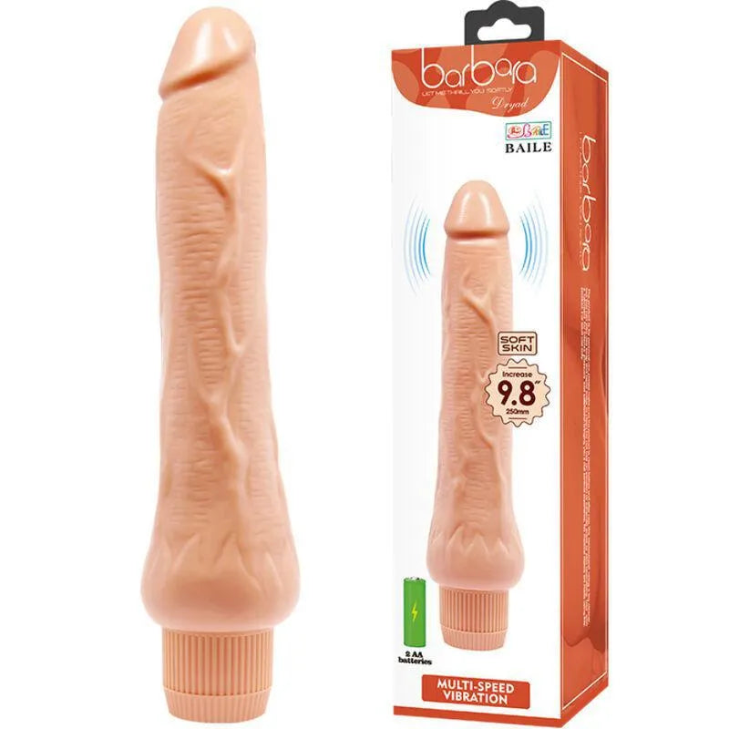 Gode vibrant couleur chair point G TPR doux tête bulbeuse tige veinée texturée longueur18cm insérable vibrations réglables base rotative ergonomique
