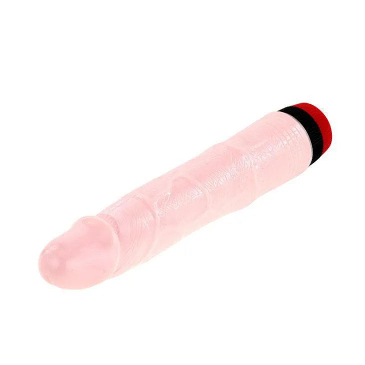 Gode vibrant réaliste extra large rose, texture douce, tige sculptée, multivitesse, étanche, stimulation intense.