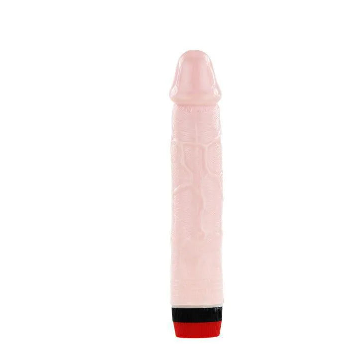 Gode vibrant réaliste extra large rose, texture douce, tige sculptée, multivitesse, étanche, stimulation intense.