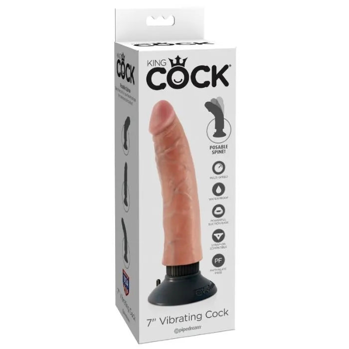 gode vibrant réaliste fabrication américaine tige flexible moteur puissant ventouse amovible ultra résistante étanche stimulation multivitesse sans phtalates couleur chair
