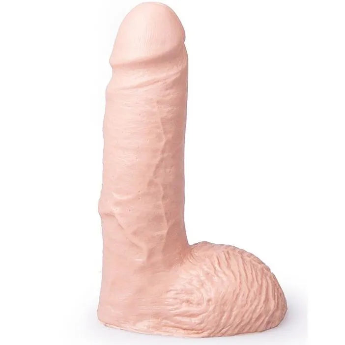 godemichet réaliste anatomique Marcel 17cm diamètre 4point3cm texture souple matériau non toxique facile nettoyage testicules sensations intenses HungSystem