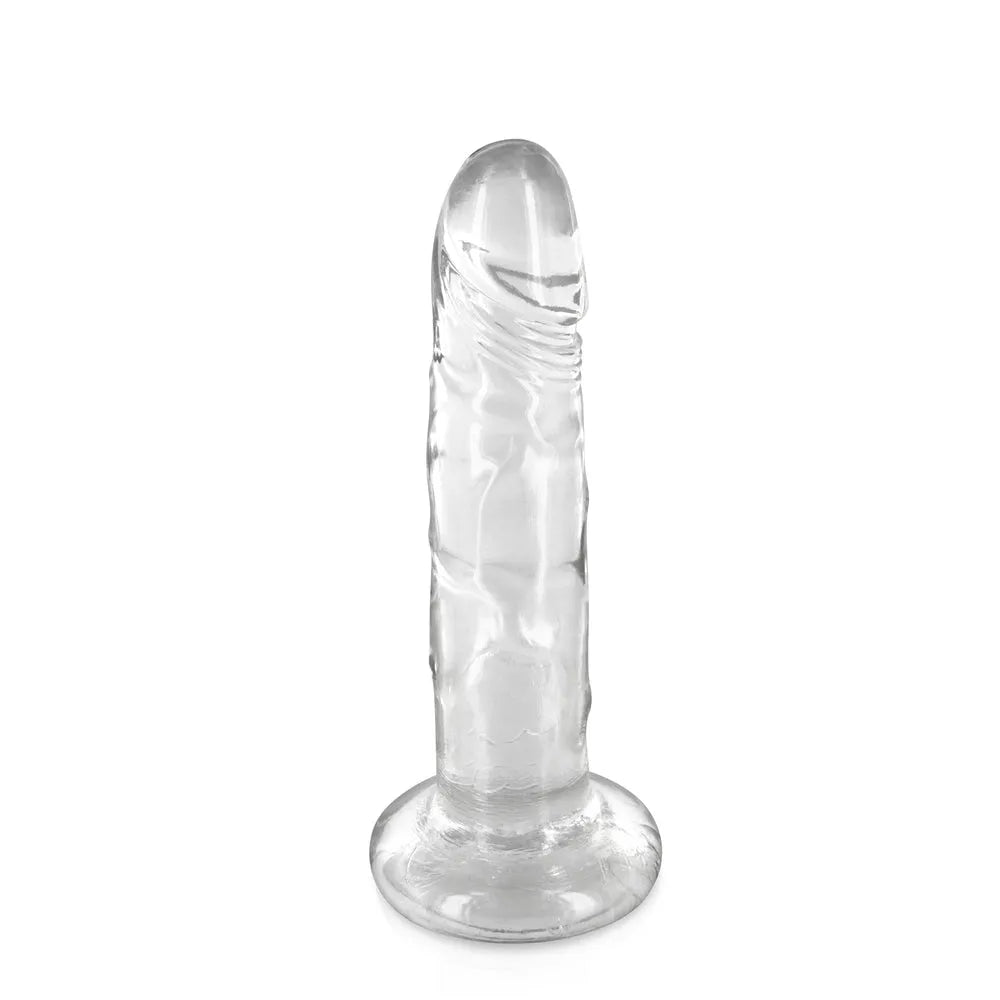 godemichet transparent texture souple TPE sans phtalates ventouse flexible 18cm diamètre 35mm sensation douce durable cristal intime jeux coquins
