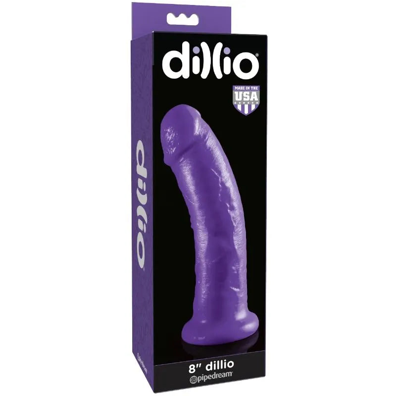 Godemichet violet hypoallergénique ventouse vingt centimètres caoutchouc américain sans phtalates sans latex texture réaliste base robuste compatible harnais stimulation intense