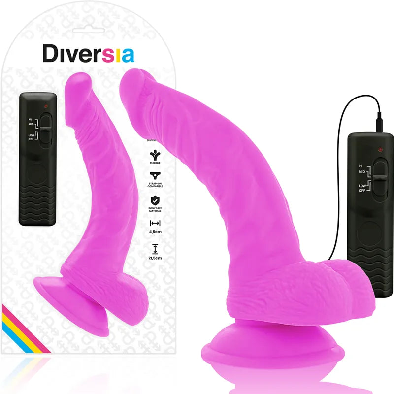 Gode rose flexible avec ventouse, télécommande noire, design réaliste, matériaux sûrs, vibrations puissantes.