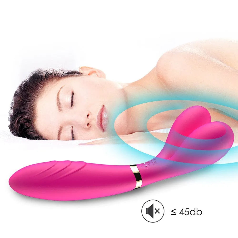 Vibromasseur rose ergonomique à trois moteurs, neuf modes, étanche, compact, silencieux, idéal couple et solitaire.