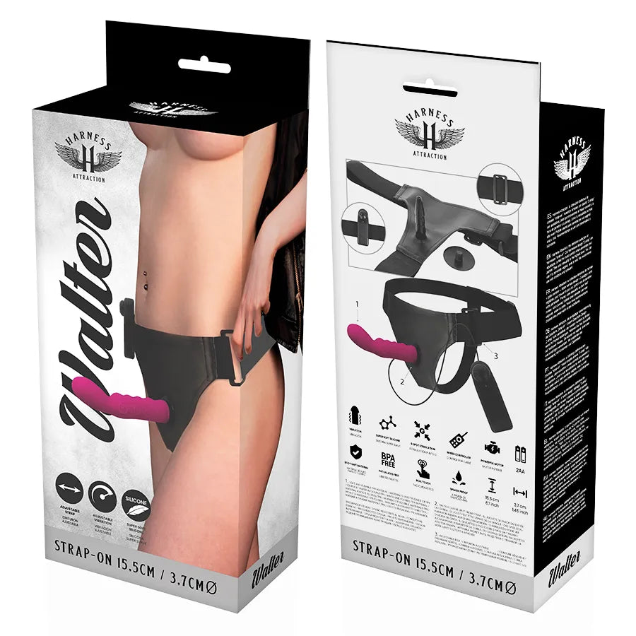 Harnais Néoprène Cuir Vegan Vibrant Stimulation Point G