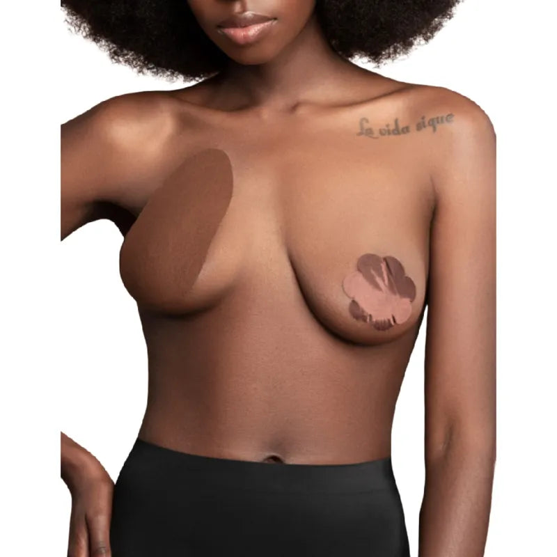 Coussinet lifting seins coton imperméable sans bretelles, hypoallergénique, extensible, discret, soutien naturel.