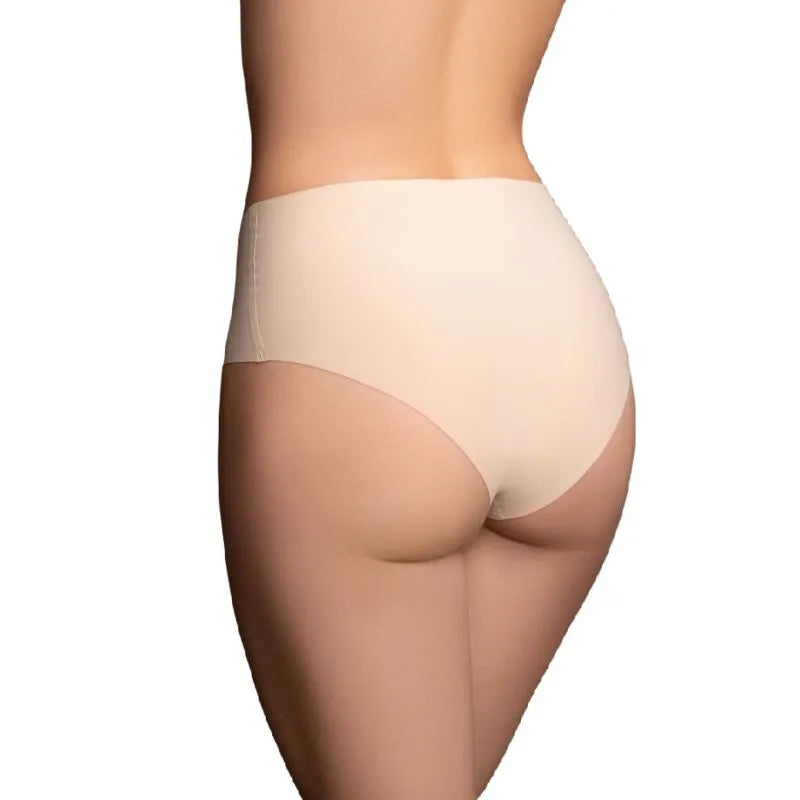 Culotte invisible beige sans couture, ultra douce, maintien léger, extensible, respirante, gousset coton, pack de deux.