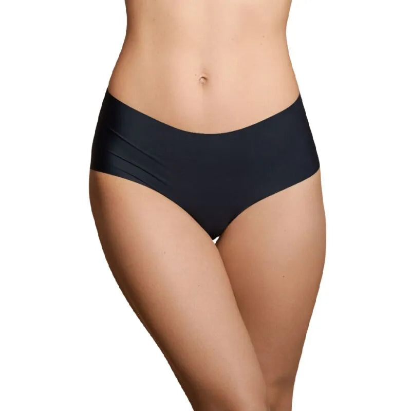 Culotte noire sans couture, ultra douce, effet seconde peau, maintien léger, gousset coton, lot de deux, invisible sous vê...