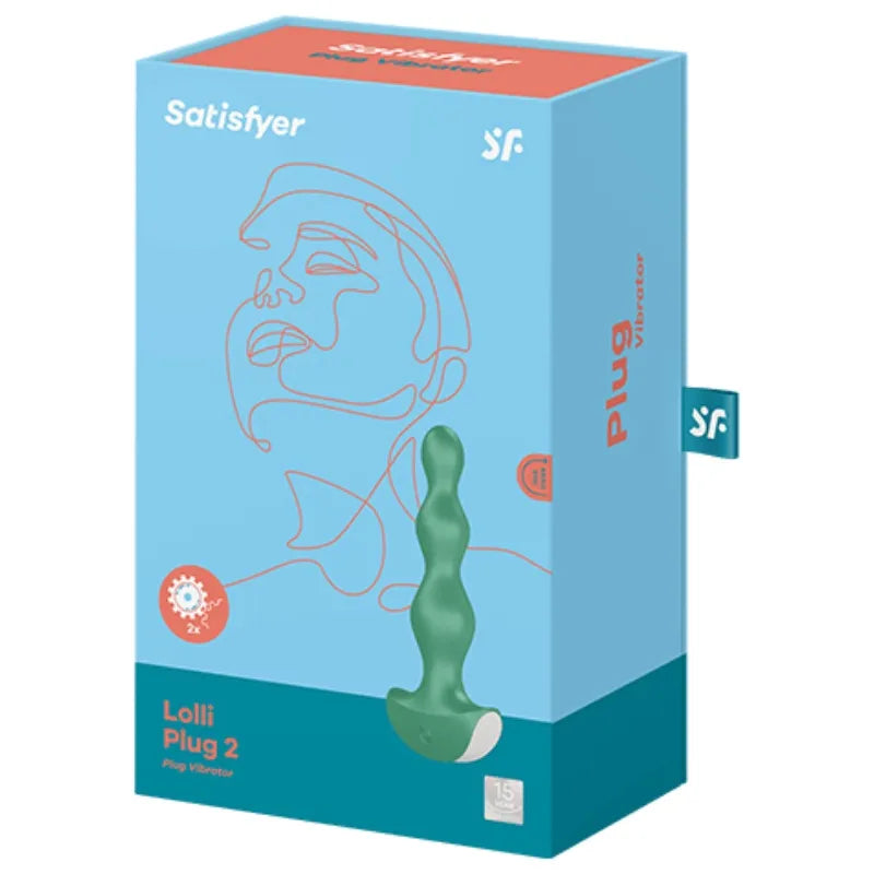 Vibrateur anal Satisfyer Lolli Plug 2 vert stimulation progressive design ondulé silicone haute qualité garantie 15 ans