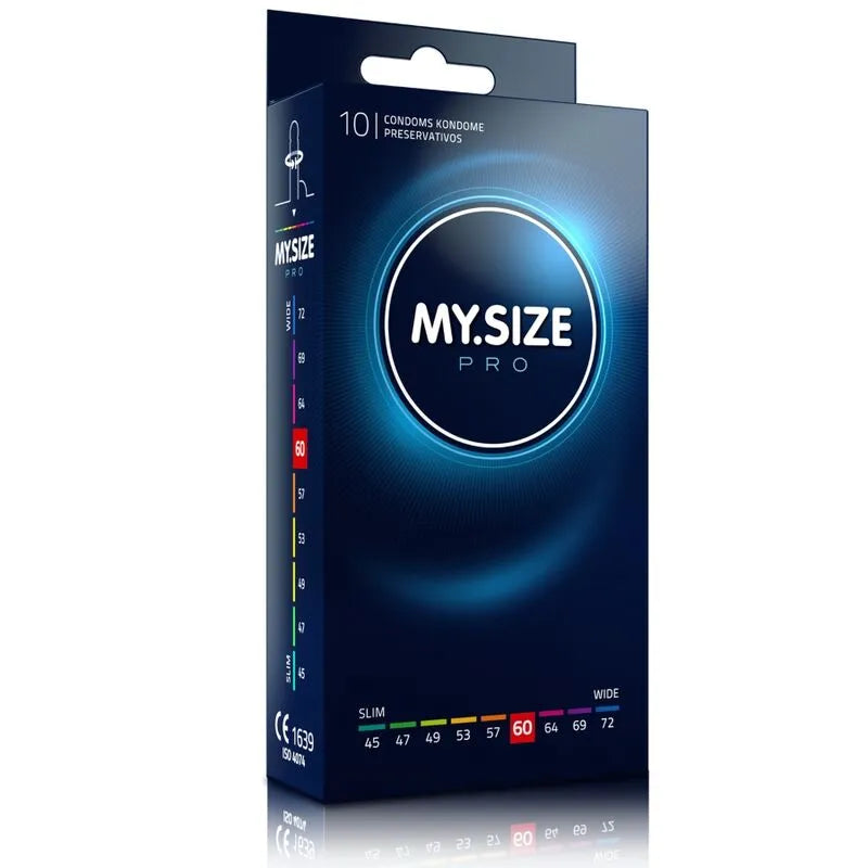 Préservatifs vegan ultrasensibles sur mesure MY SIZE PRO 60mm 10 unités