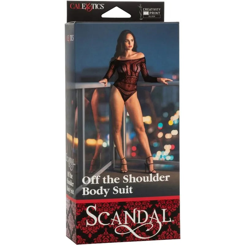 Body noir épaules dénudées en maille respirante, ajusté, sublimant les courbes, idéal pour séduction et confort.