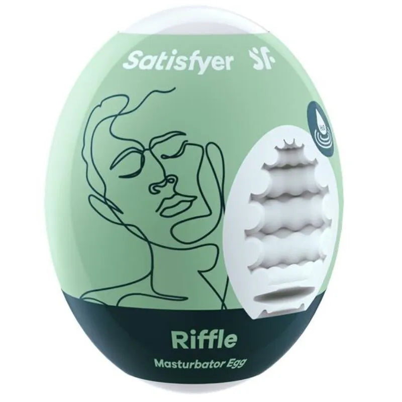 Oeuf masturbateur Satisfyer Riffle innovation hydro-active stimulation masculine design esthétique sextoy discrétion