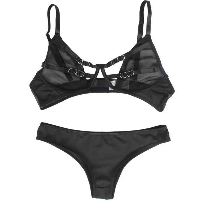 Queen Lingerie ensemble deux pièces sexy soutien-gorge sans armature S/M