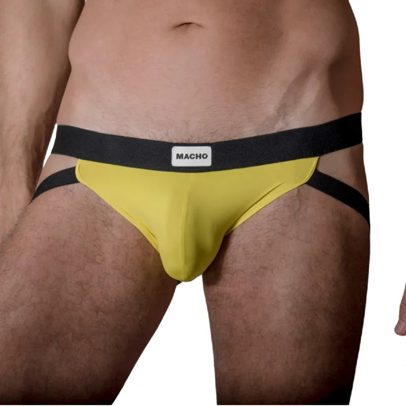 MACHO suspensoir Lycra élasthanne sangles doubles maintien confortable sans tissu arrière liberté mouvement sport quotidien taille LXL sensualité silhouette