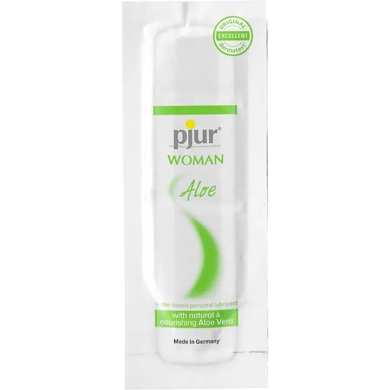 lubrifiant intime femme aloe vera hydratant peau sensible pH équilibré sans glycérine parabènes testé dermatologiquement compatible préservatifs jouets 2ml voyage
