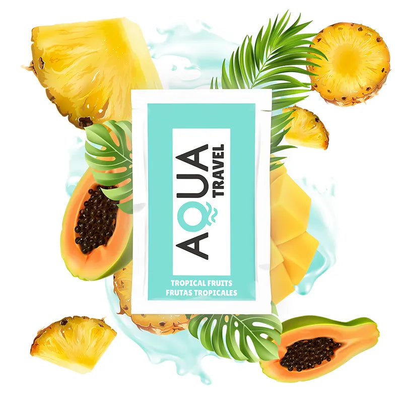 Aqua Travel Lubrifiant À Base D'Eau Saveur Fruits Tropicaux 6ml Sexe Voyage Discrétion