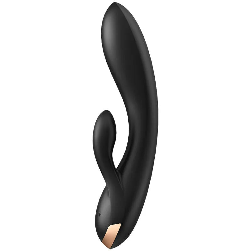 Vibromasseur Satisfyer Double Flex Noir application vibrante silicone 3 moteurs puissants刺激多模式创新设计智能控制