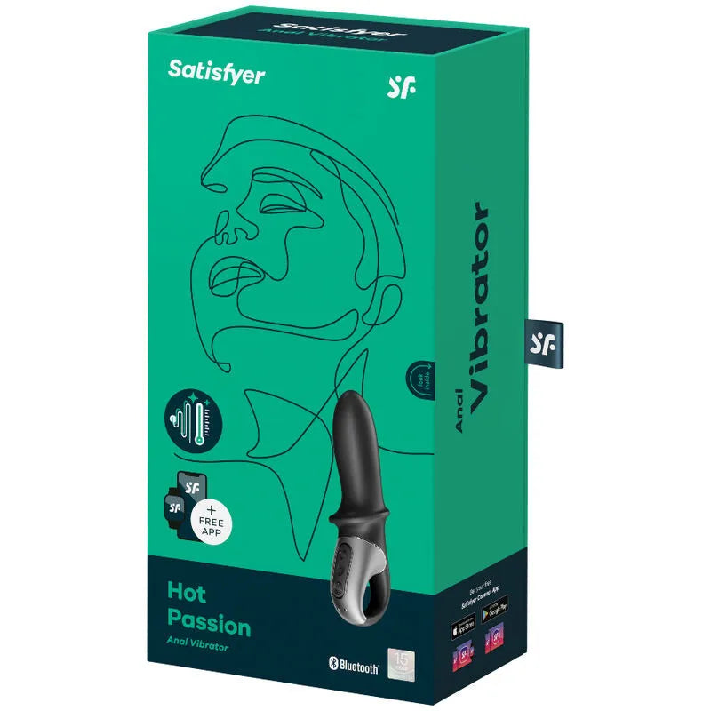Vibrateur anal chauffant Hot Passion Satisfyer application i OS Android stimulation prostate silicone doux unisexe