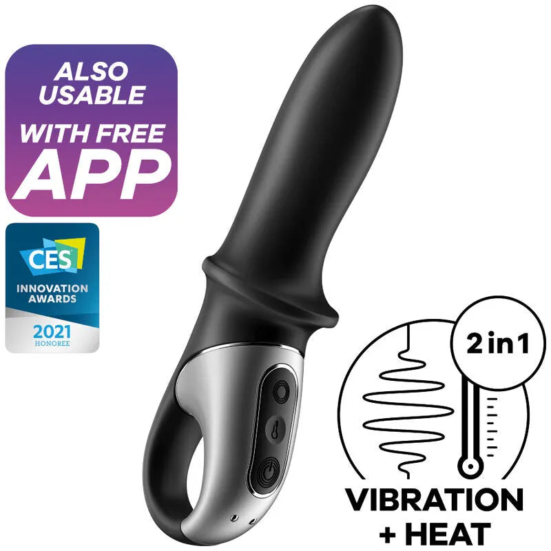 Vibrateur anal chauffant Hot Passion Satisfyer application i OS Android stimulation prostate silicone doux unisexe