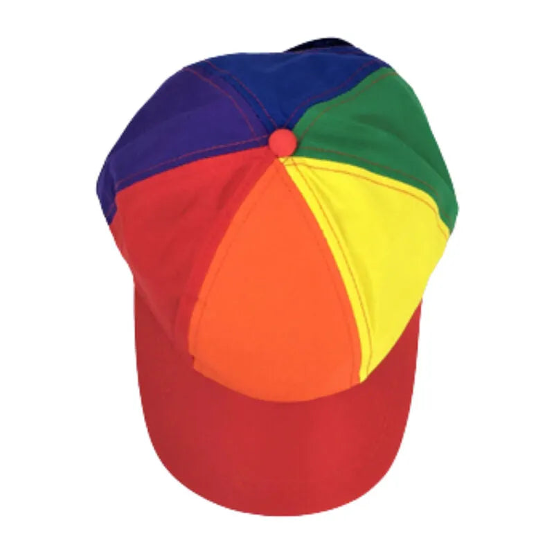 casquette multicolore drapeau LGBT réglable taille unique confortable respirante durable résistante tissu polyester léger unisexe festive inclusive fierté