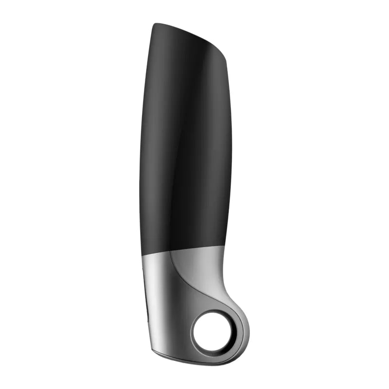 masturbateur puissant Satisfyer noir stimulation pénis silicone étanche rechargeable silencieux ergonomique compact portable application compatible garantie quinzeans hygiénique modes
