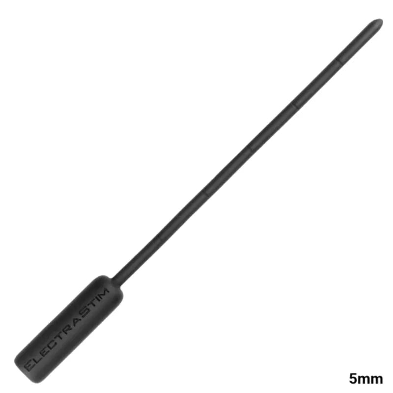 Sons urétraux silicone noir flexible électrostimulation bipolaire débutants 5mm 7mm