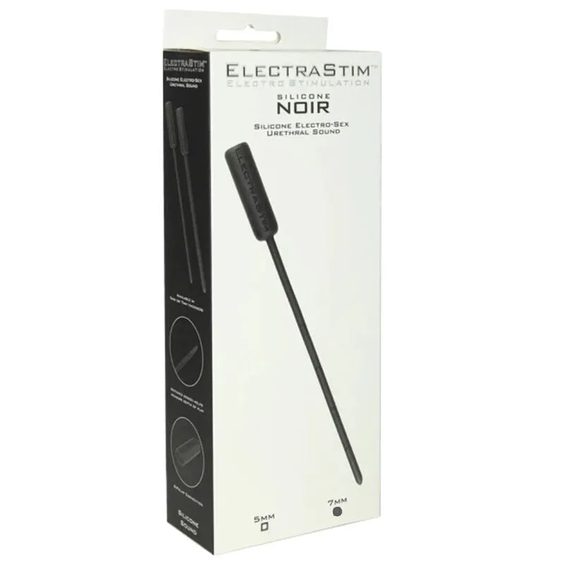 Sons urétraux silicone noir flexible électrostimulation bipolaire débutants 5mm 7mm