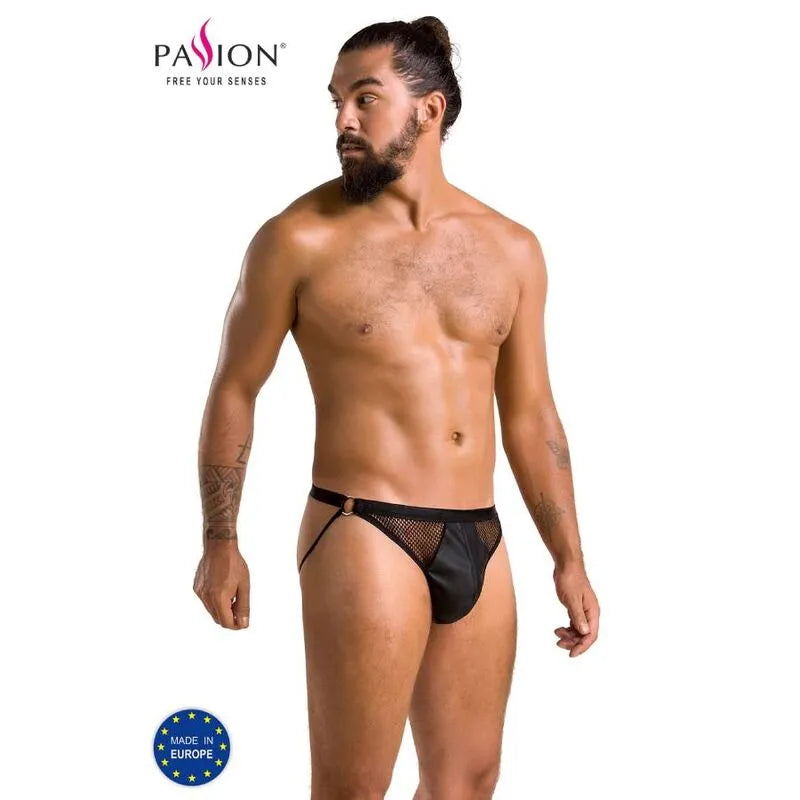 slip ouvert Luke noir Passion sensuel sexy élégant moderne confortable élastique polyuréthane polyester certifié OekoTex fabriqué Pologne