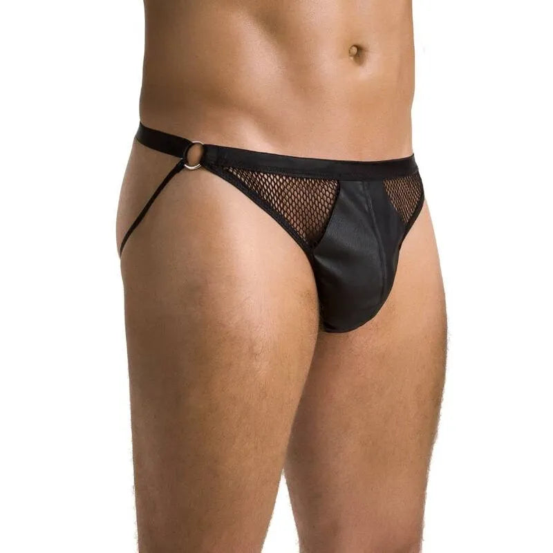 slip ouvert Luke noir Passion sensuel sexy élégant moderne confortable élastique polyuréthane polyester certifié OekoTex fabriqué Pologne