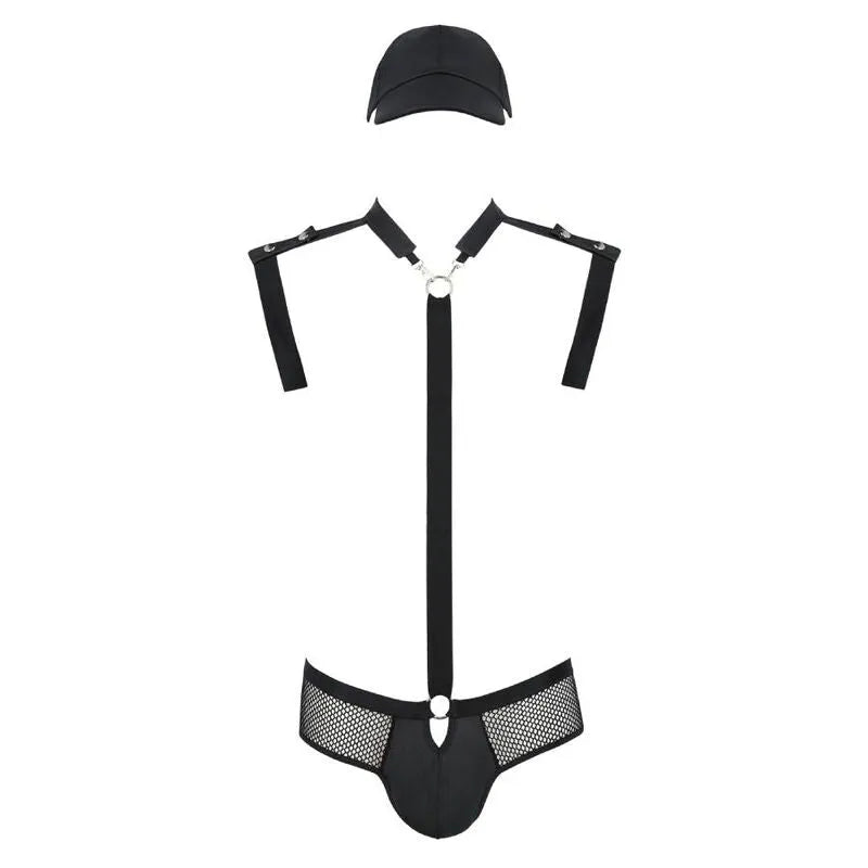 Ensemble lingerie noir moderne en polyuréthane et polyester, design ajustable avec détails soignés, certifié Oeko-Tex.