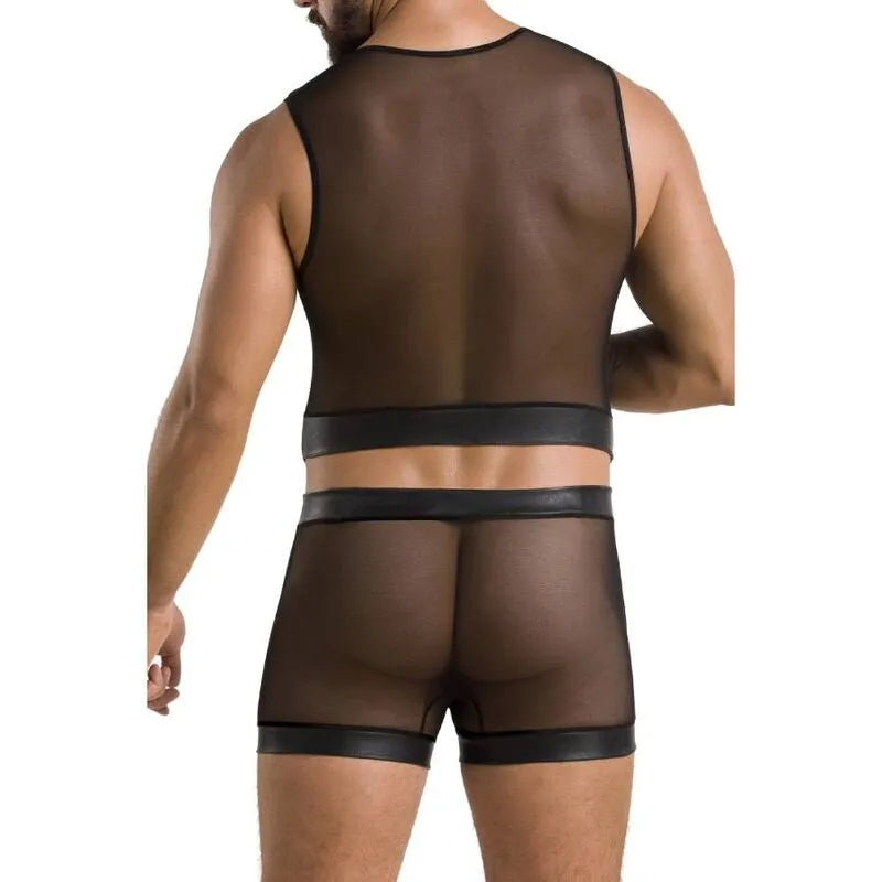 PASSION 053 Ensemble William Noir Lingerie Polyuréthane Polyester Oeko-Tex Europe