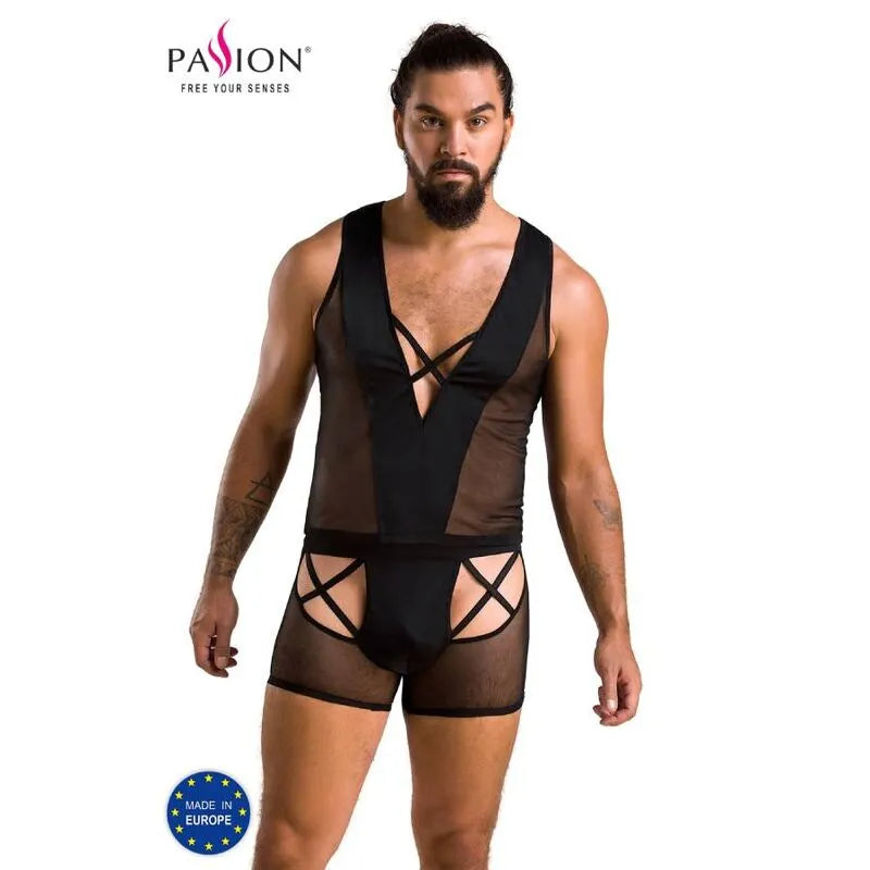 PASSION Oscar Set Noir Lingerie Innovante Polyester Oeko-Tex Fabriqué UE