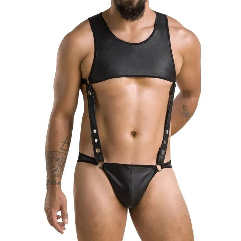 Body lingerie noir en polyuréthane et polyester, certifié Oeko-Tex, élégant et confortable, fabrication européenne.