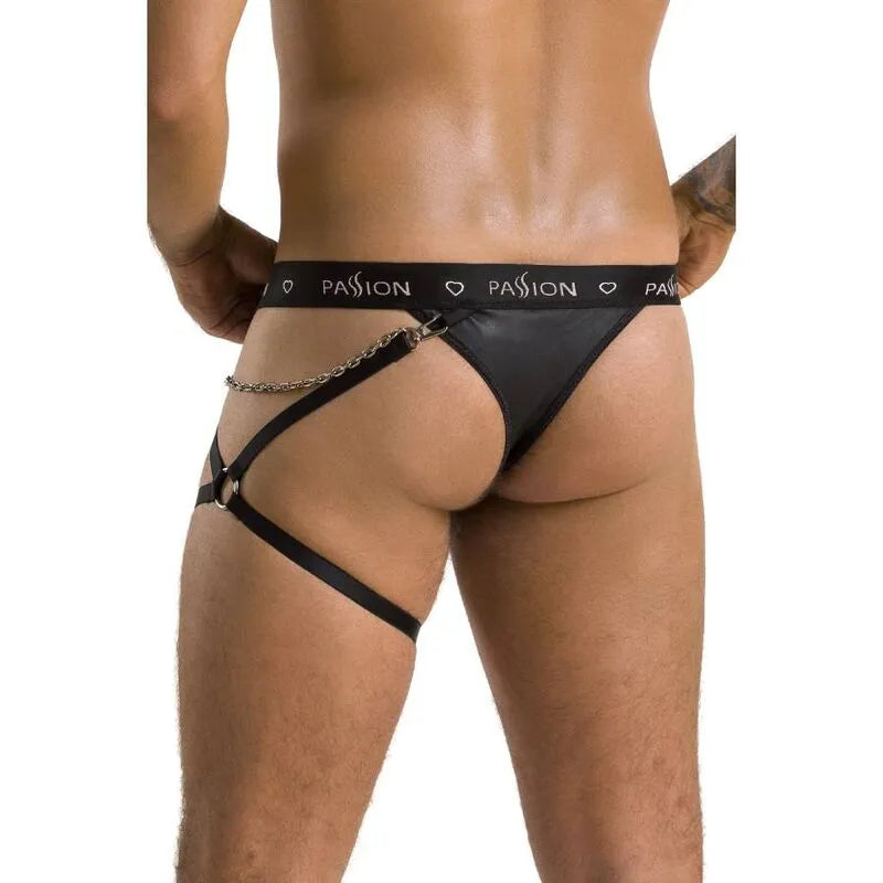 PASSION 058 BILL STRING NOIR LINGERIE POLYURÉTHANE POLYESTER CERTIFIÉE OEKOTEX