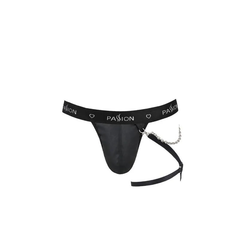 PASSION 058 BILL STRING NOIR LINGERIE POLYURÉTHANE POLYESTER CERTIFIÉE OEKOTEX
