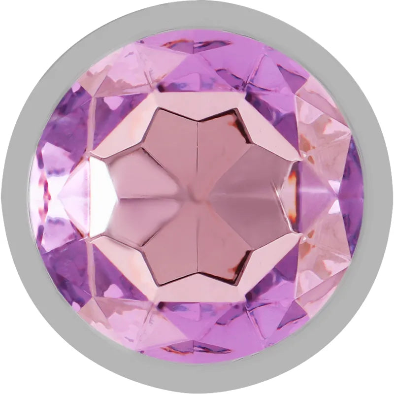 Plug anal en métal aluminium avec bijou violet cristal Intense Sexe sextoy plaisir anal design glamour