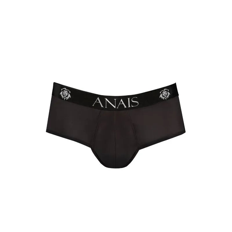 Slip bikini homme noir ouvert fesses, microfibre douce, élégant et séduisant, Anais Apparel, confort et style.