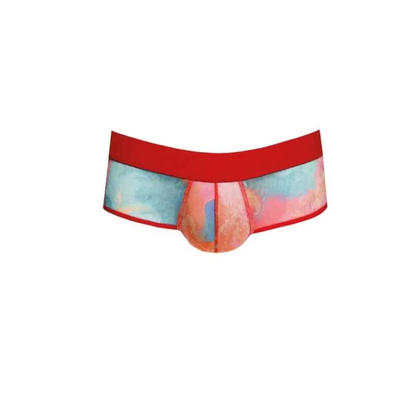 Slip homme sexy imprimé banane, lycra doux, ceinture élastique rouge, confort optimal, Anais Men Bikini Falcon Jock.