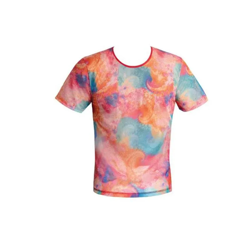 T-shirt homme ANAIS MEN Falcon, imprimé banane coloré, ajusté, en lycra doux, idéal pour un style audacieux et moderne.