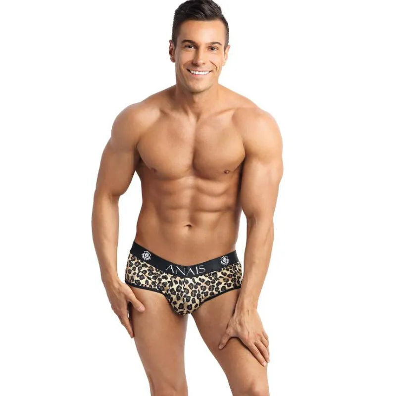 Bikini homme imprimé animalier en microfibre MERCURE, bande élastique, confort optimal, Anais Apparel.