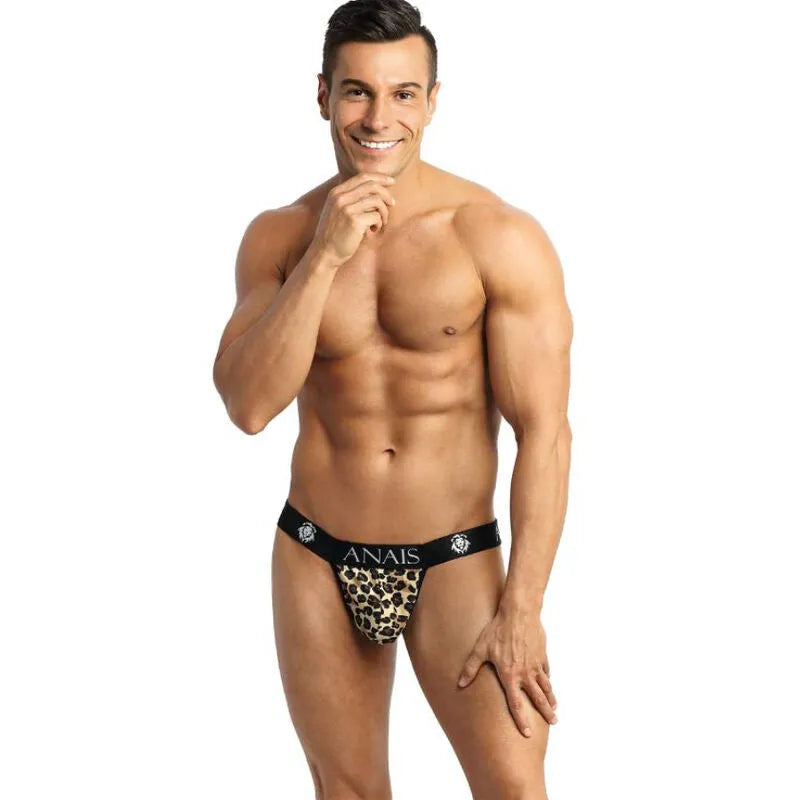 Jock strap homme microfibre imprimé animal, taille élastique, sexy et confortable, style audacieux et élégant.