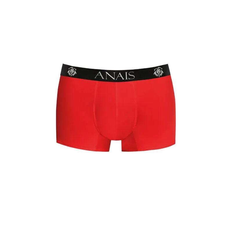 Boxer homme rouge bordure noire Anais, coupe sportive ajustée, microfibre douce et respirante, couture européenne.
