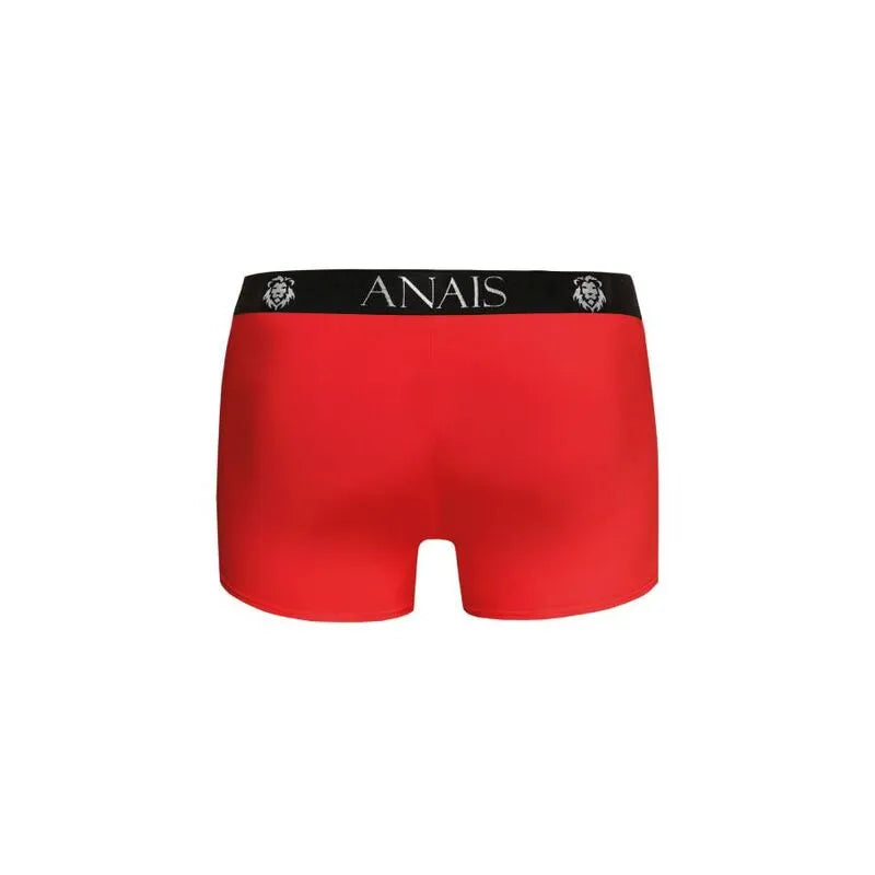 Boxer homme rouge bordure noire Anais, coupe sportive ajustée, microfibre douce et respirante, couture européenne.