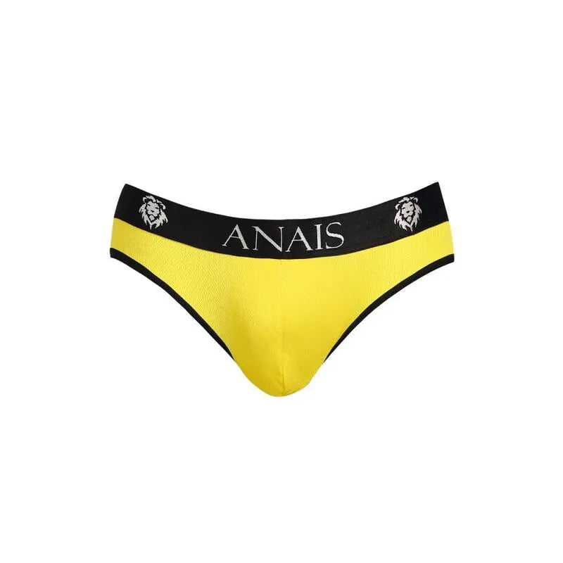 Slip homme jaune Tokyo, bande élastique noire avec logo Anais, coupe sexy et confortable, matériaux de haute qualité.