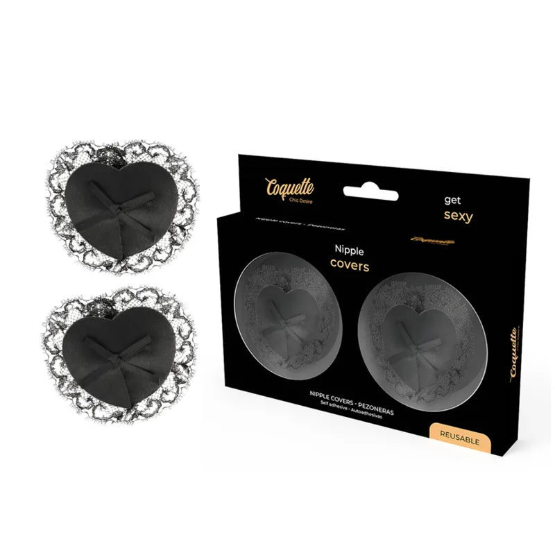 cacheseins dentelle noire adhésifs luxe coquette chic désir audacieuse sensualité séduction maintien confort taille unique réutilisables invisibles